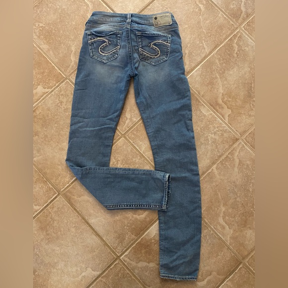 Silver Jeans Tuesday Low Skinny Joga Jeans Lighter Blue Wash Size W26 L31 - Picture 5 of 16